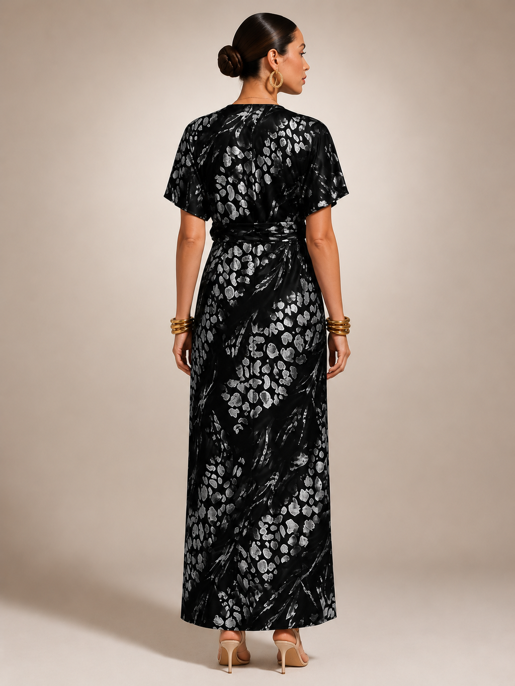 Stella | Vestido maxi con estampado abstracto