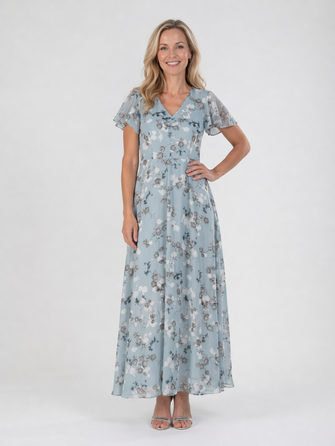 Amelie | Vestido maxi de gasa floral