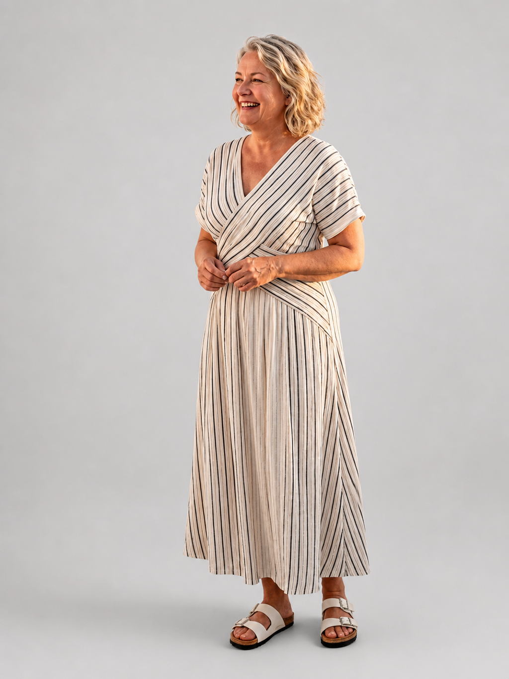 Sophia | Vestido midi con efecto cruzado