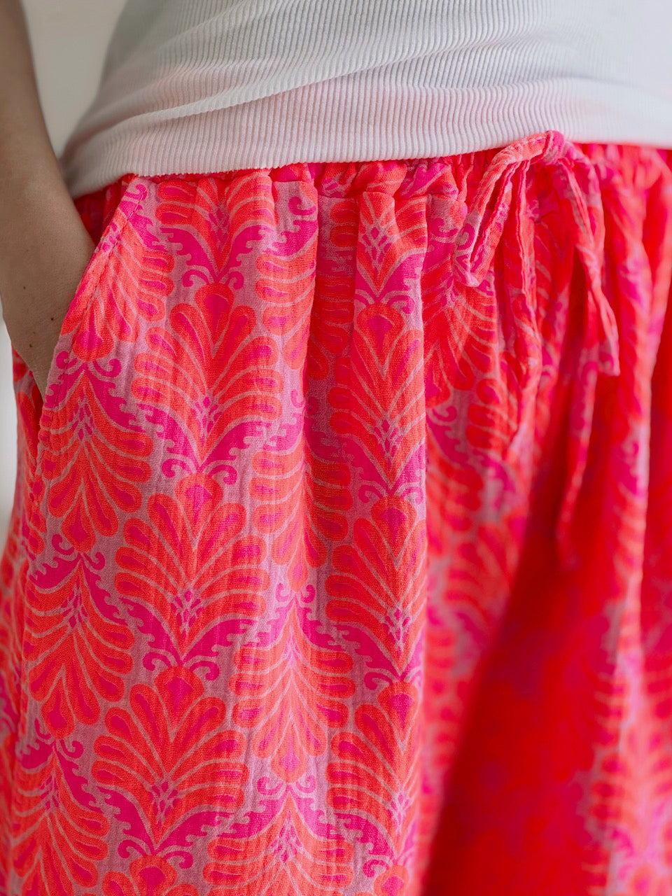 Shorts de Muselina, Hojas de Palmera, 2 colores