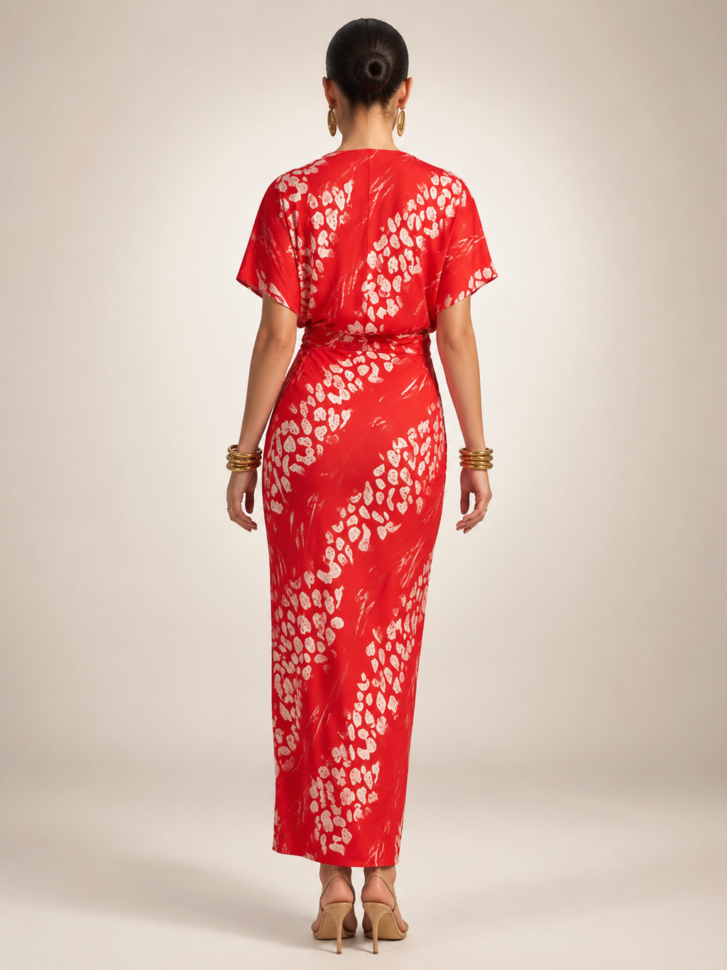 Stella | Vestido maxi con estampado abstracto