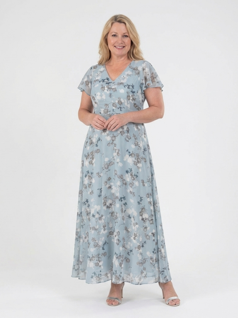 Amelie | Vestido maxi de gasa floral