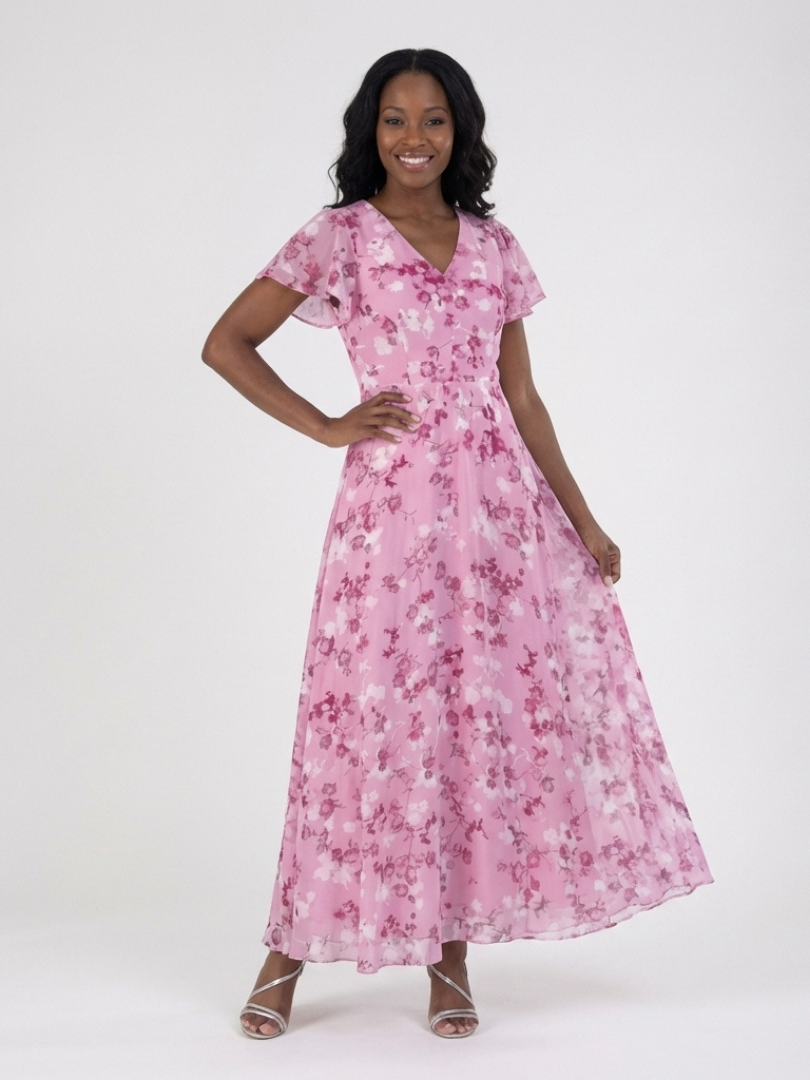 Amelie | Vestido maxi de gasa floral