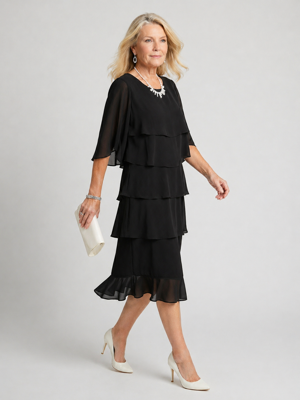 Clara | Vestido midi de estilo superpuesto