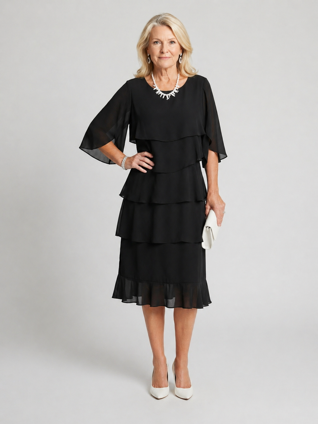 Clara | Vestido midi de estilo superpuesto