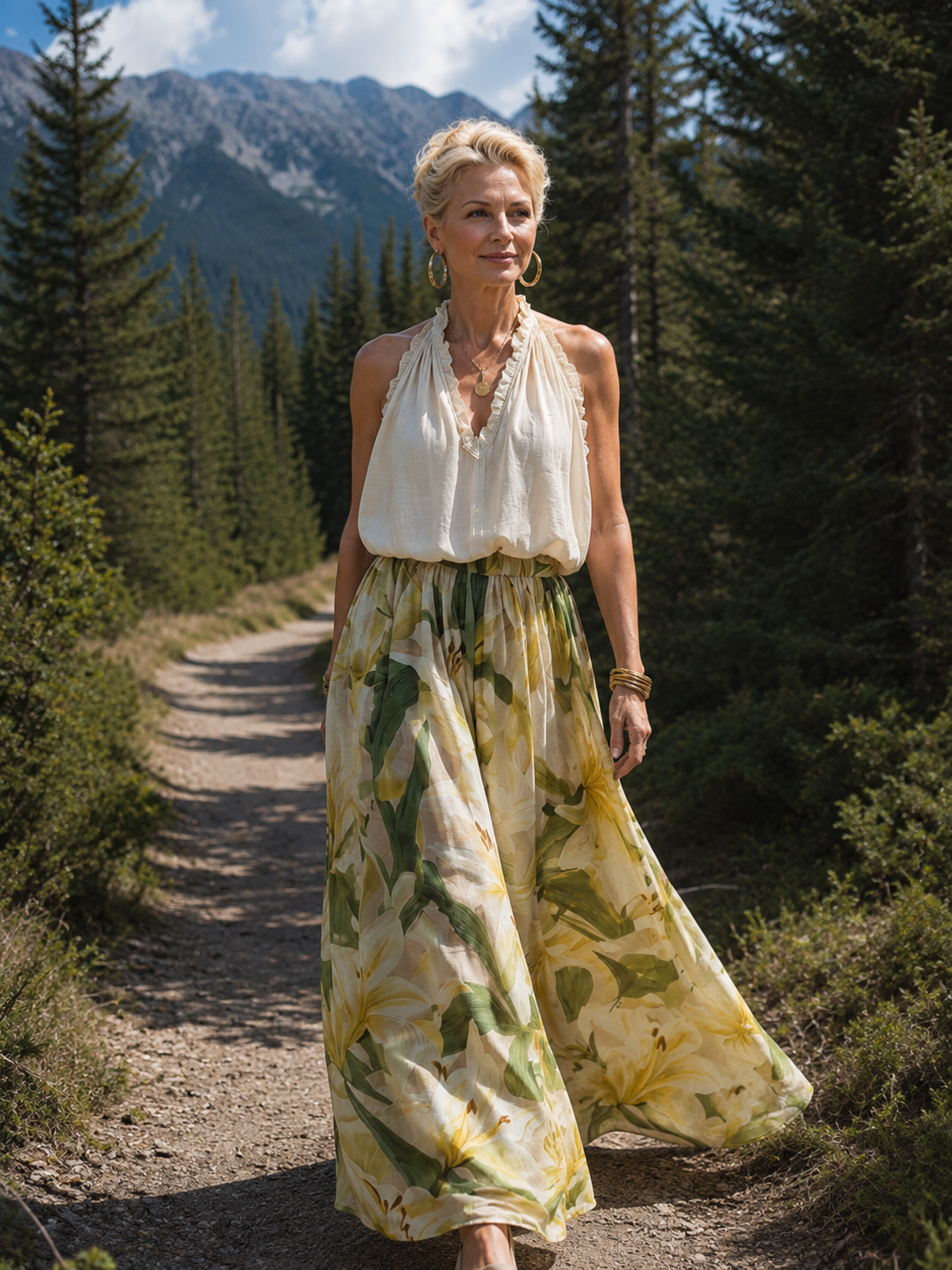 Yvonne | Conjunto de dos piezas floral