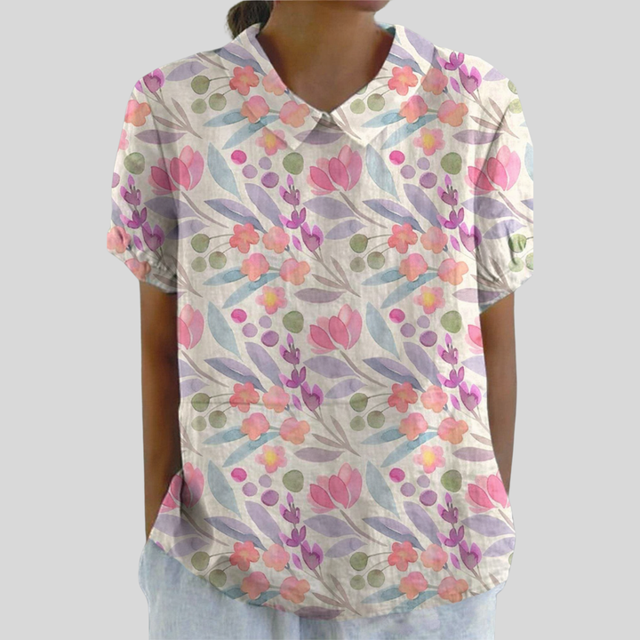 Aurélie, Blusa Motivo Floral Gráfico de Zelira