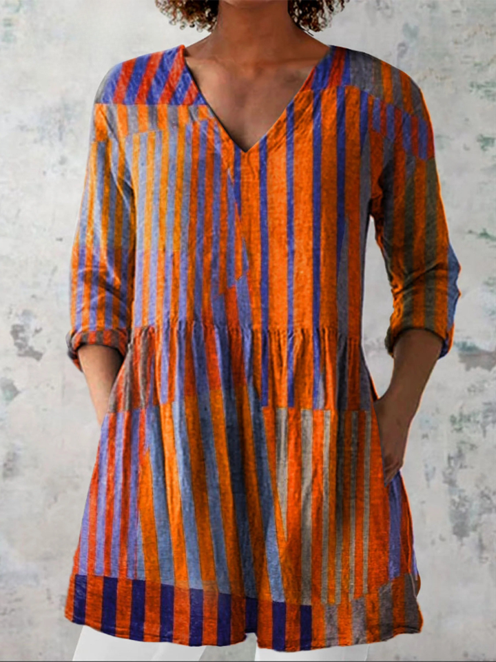 Nadia, Blusa larga con escote en V de Zelira