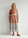 Verena | Vestido midi de rayas