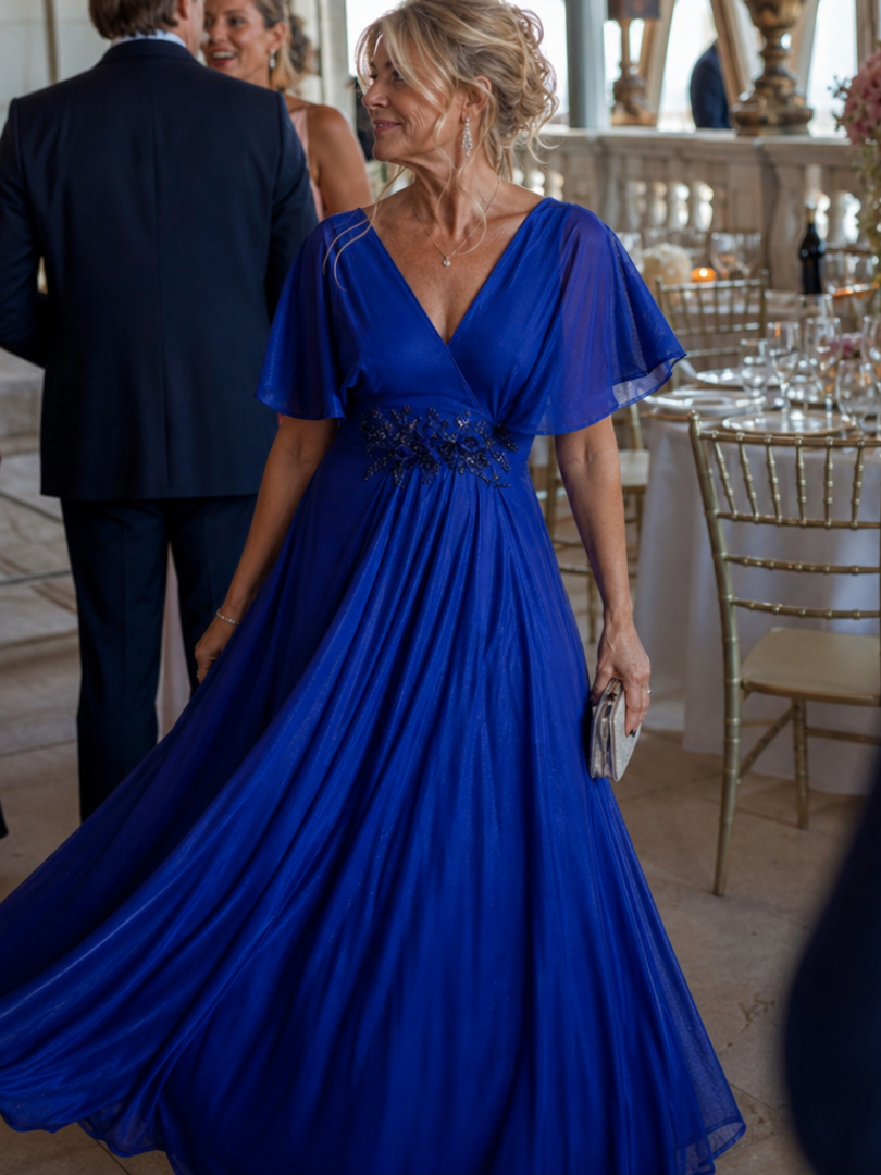 Xenia | Vestido maxi fluido con escote en V