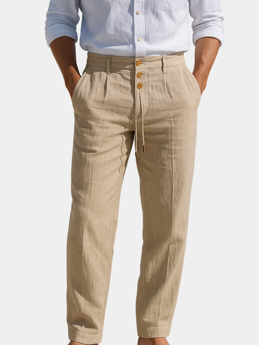 ELSERA | PANTALÓN DE VERANO LIGERO DE LINO