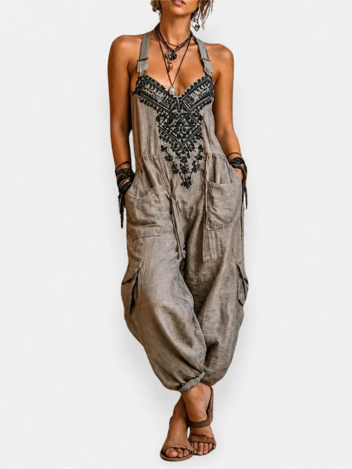 Emma, Mono boho con bolsillos de parche de Zelira