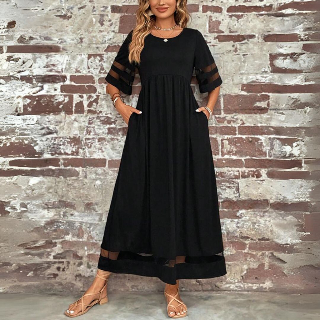 Aubrey™ – Vestido Midi Favorecedor que Disimula el Vientre