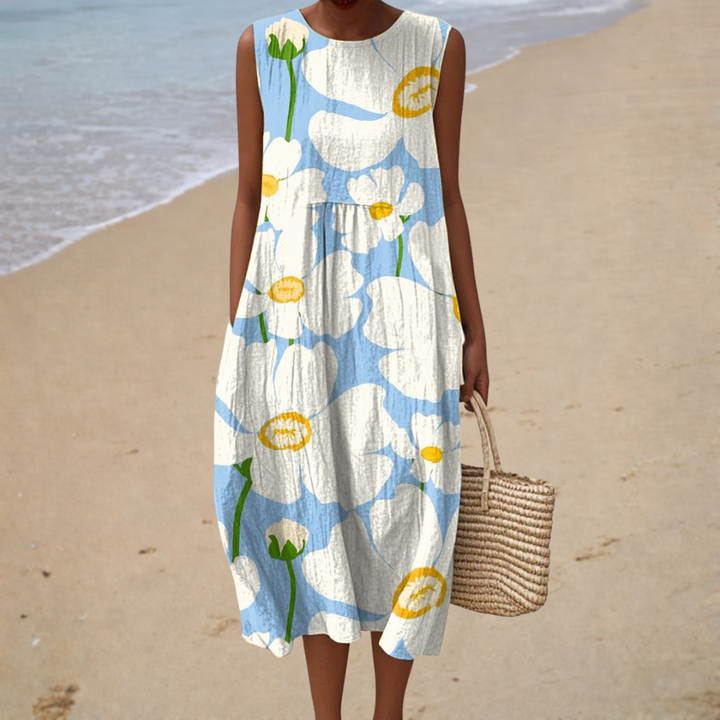Vestido de Verano con Tirantes Descubiertos - Zelira