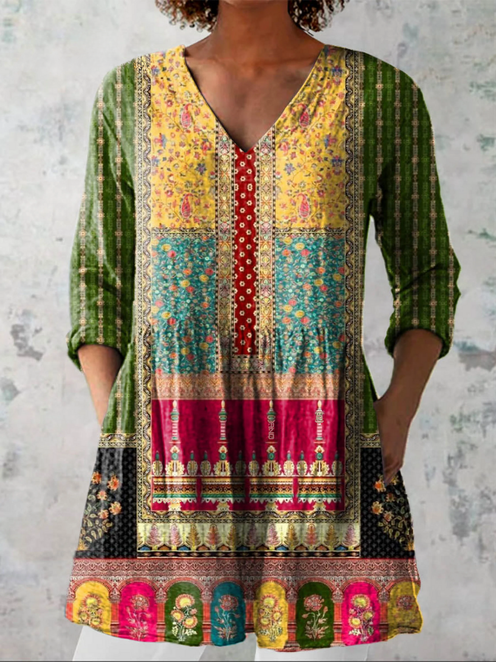 Nyla | Blusa larga con estampado llamativo