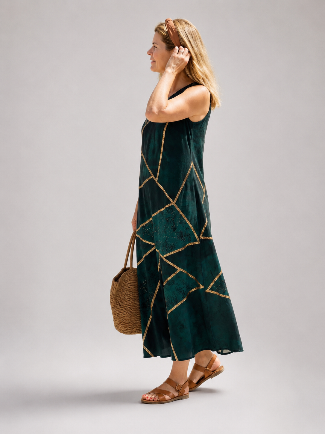 Elara | Vestido midi Calm Tide