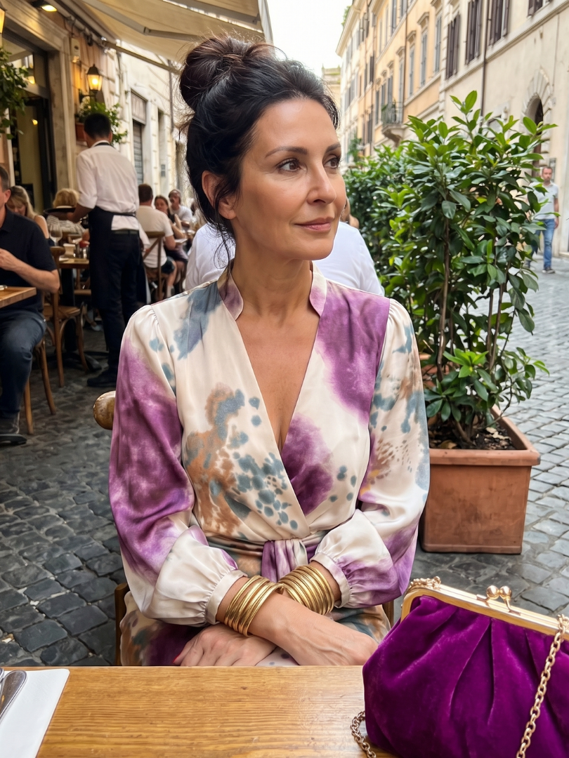 Marlies | Vestido midi cruzado con cinturón anudado