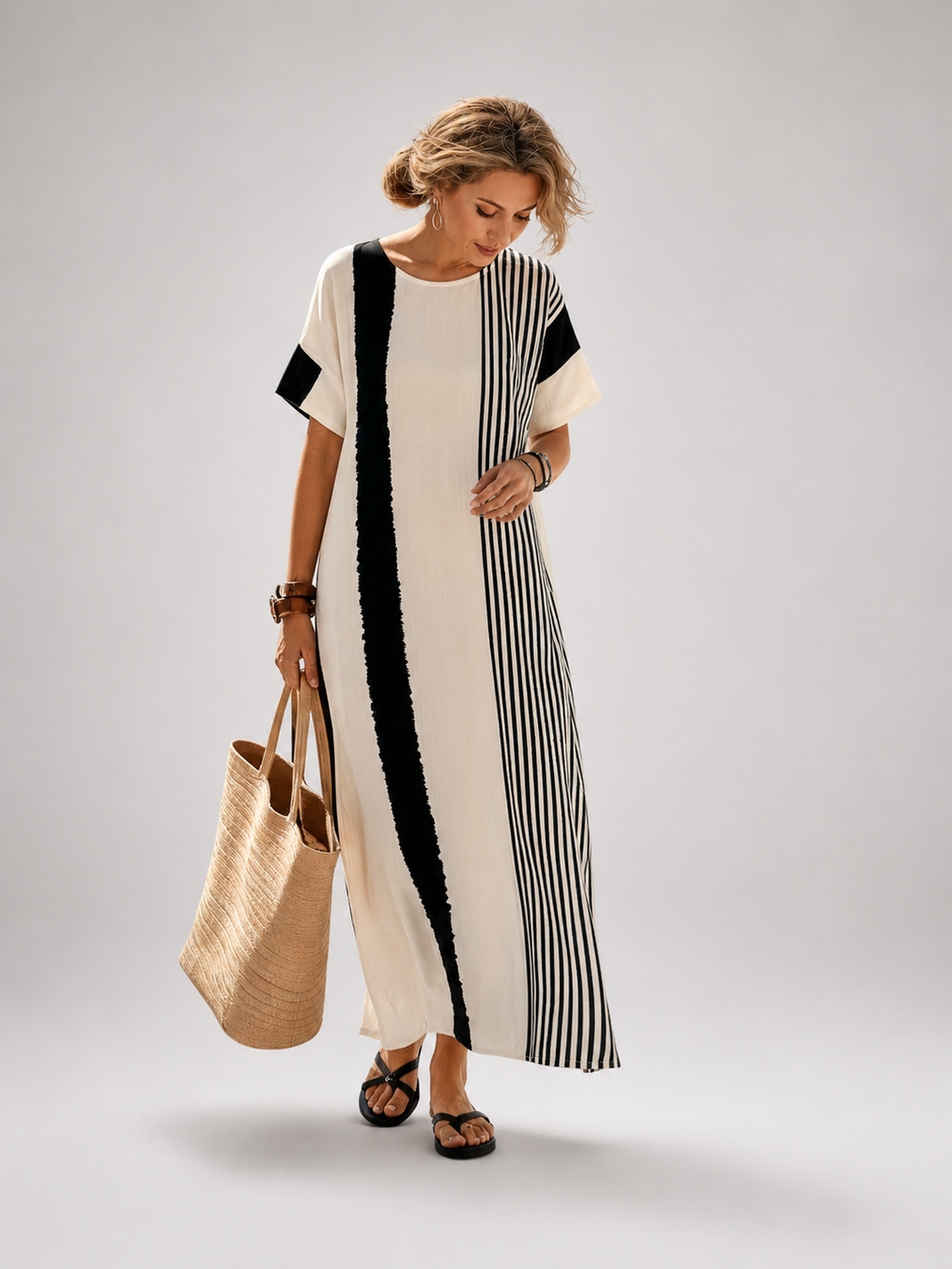 Svenja | Vestido maxi de rayas
