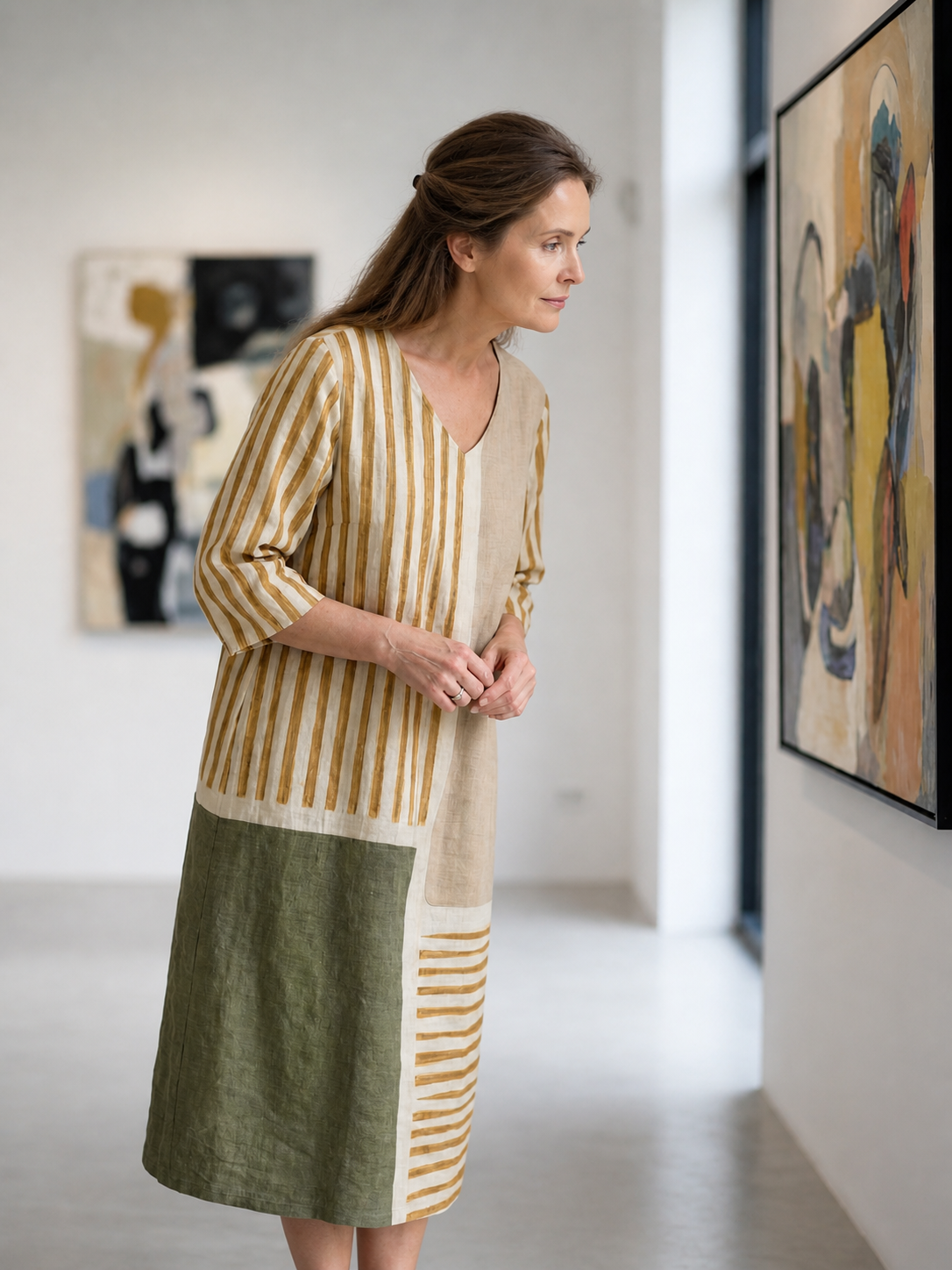Christa | Vestido midi de rayas