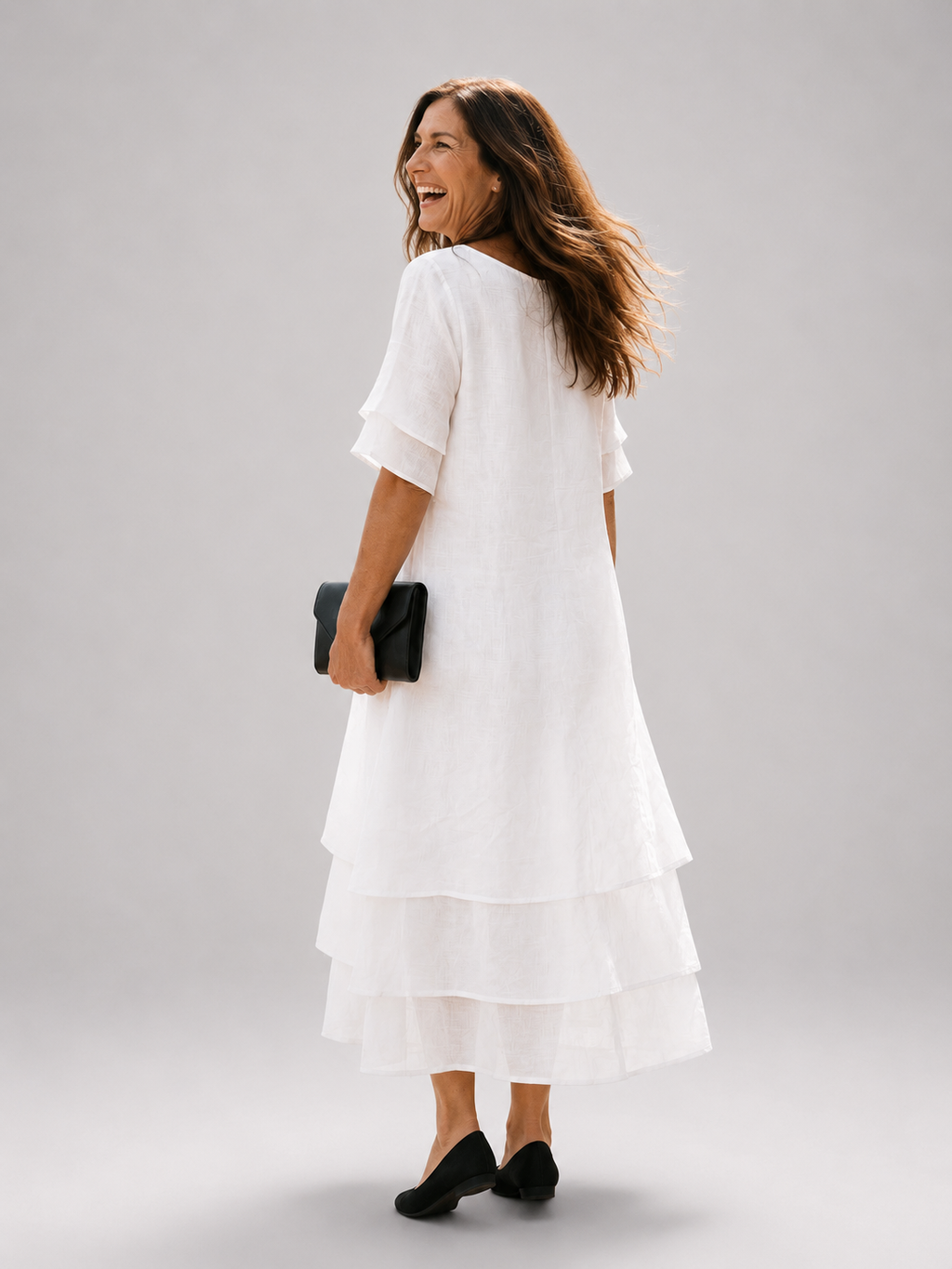 Belén | Vestido midi escalonado