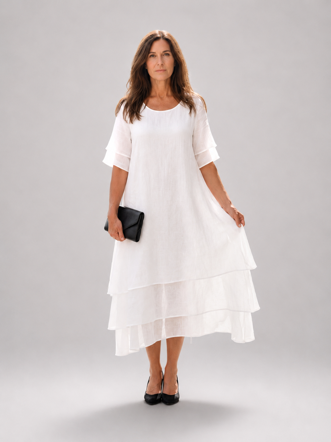 Belén | Vestido midi escalonado