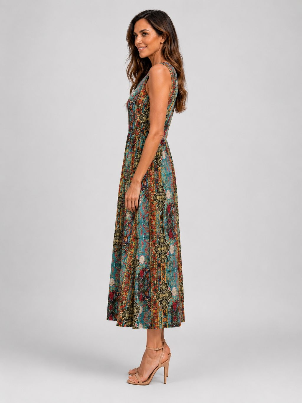 Franziska | Vestido midi boho con escote halter