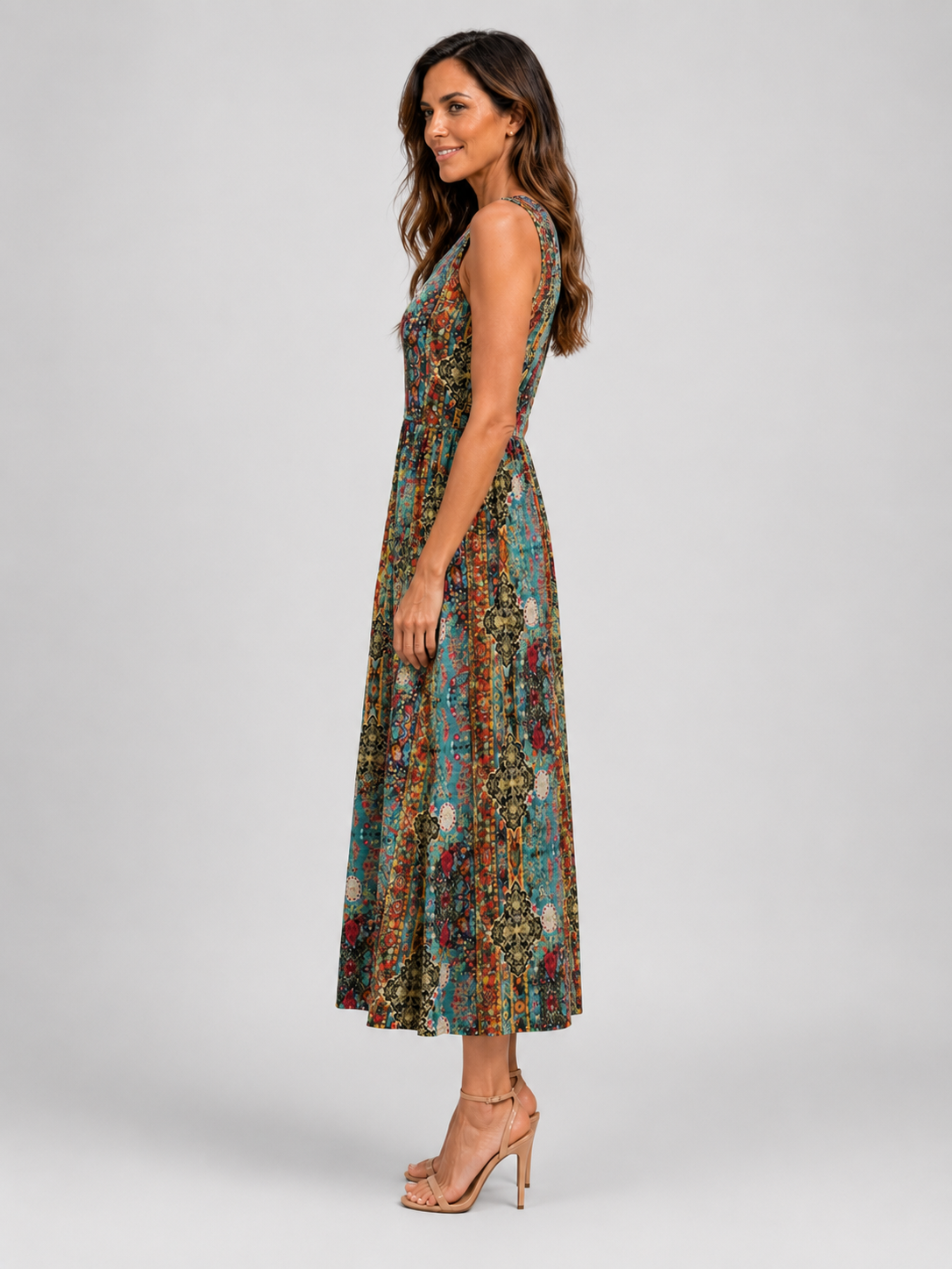 Franziska | Vestido midi boho con escote halter