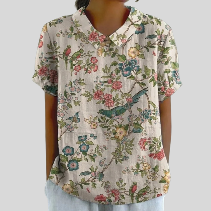 Joséphine, Blusa Floral Ilustrada de Zelira