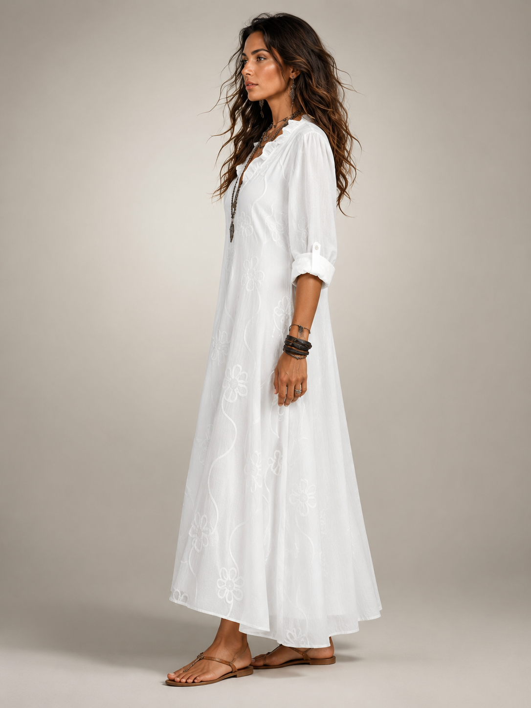Merle | Vestido de verano floral que disimula el vientre