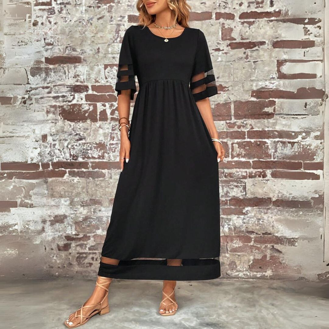Aubrey™ – Vestido Midi Favorecedor que Disimula el Vientre