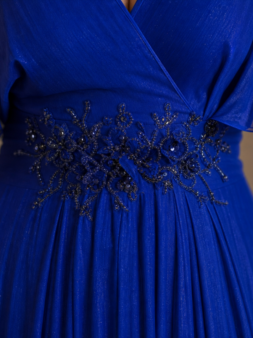 Xenia | Vestido maxi fluido con escote en V
