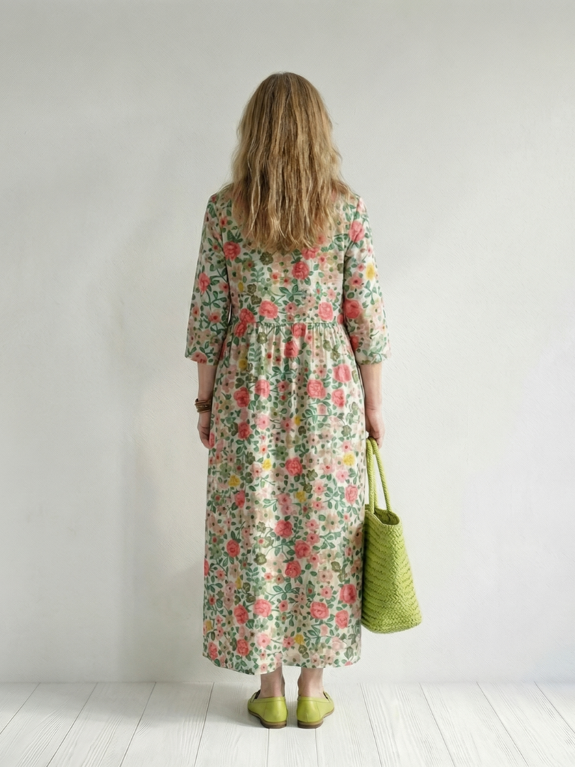 Waltraud | Vestido midi con estampado floral