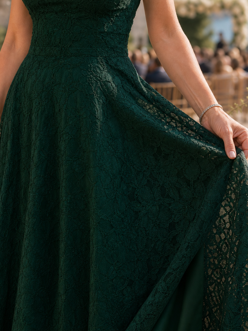 Liane | Vestido maxi de encaje con tirantes finos