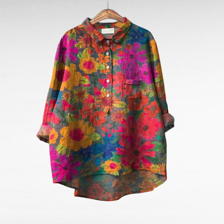 Amandine, Blusa Floral Vibrante de Zelira