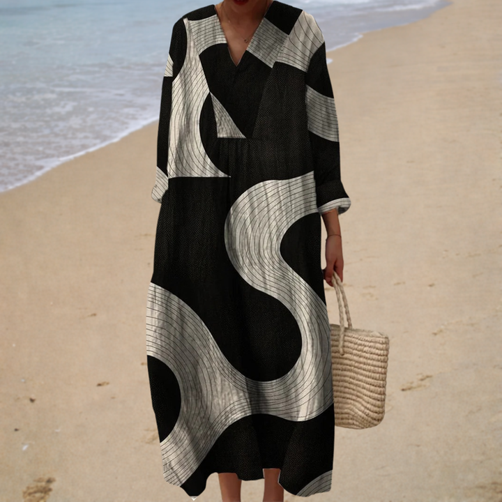 Vestido de Verano Estampado Favorecedor - Zelira