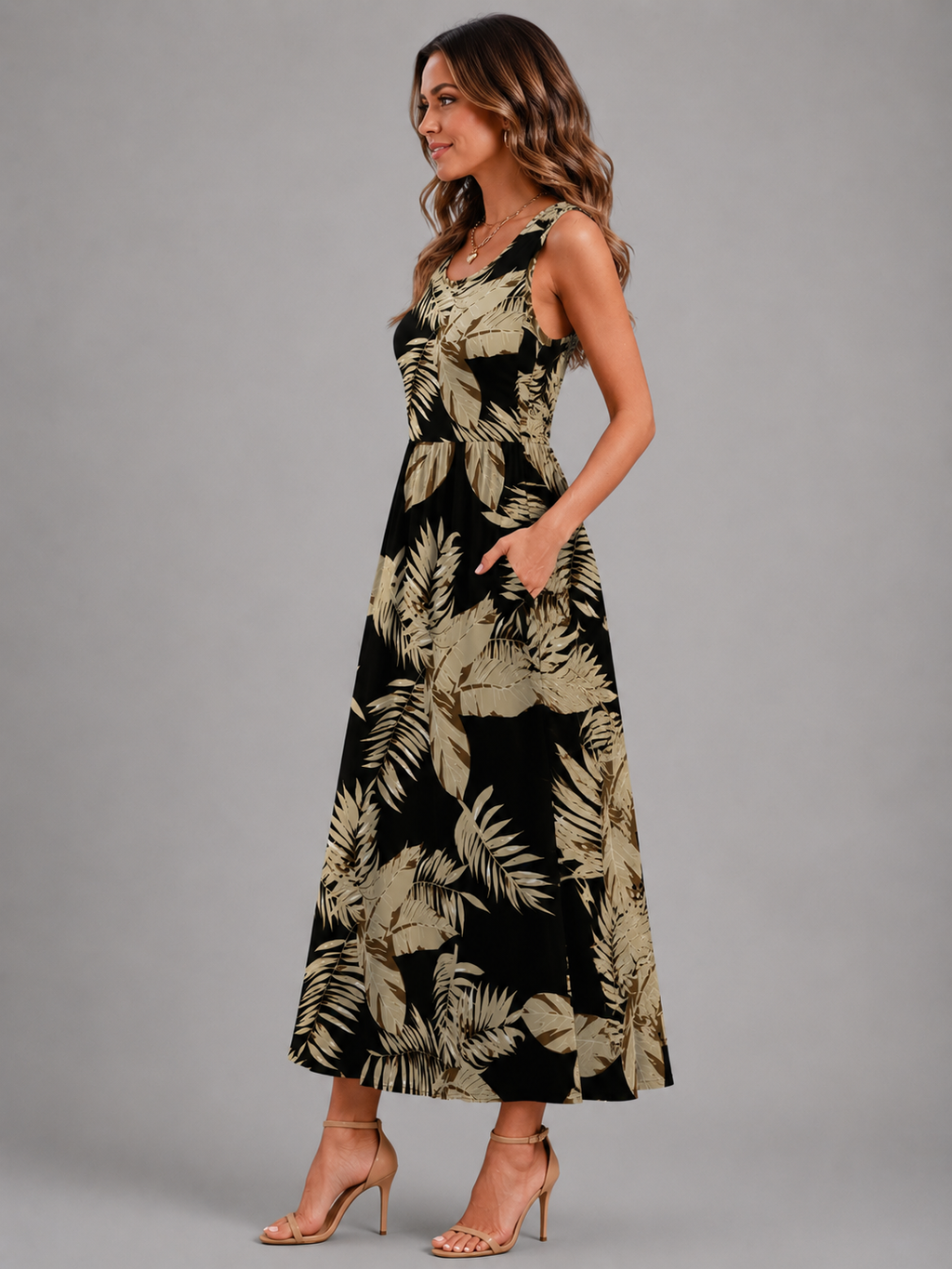Franziska | Vestido midi boho con escote halter