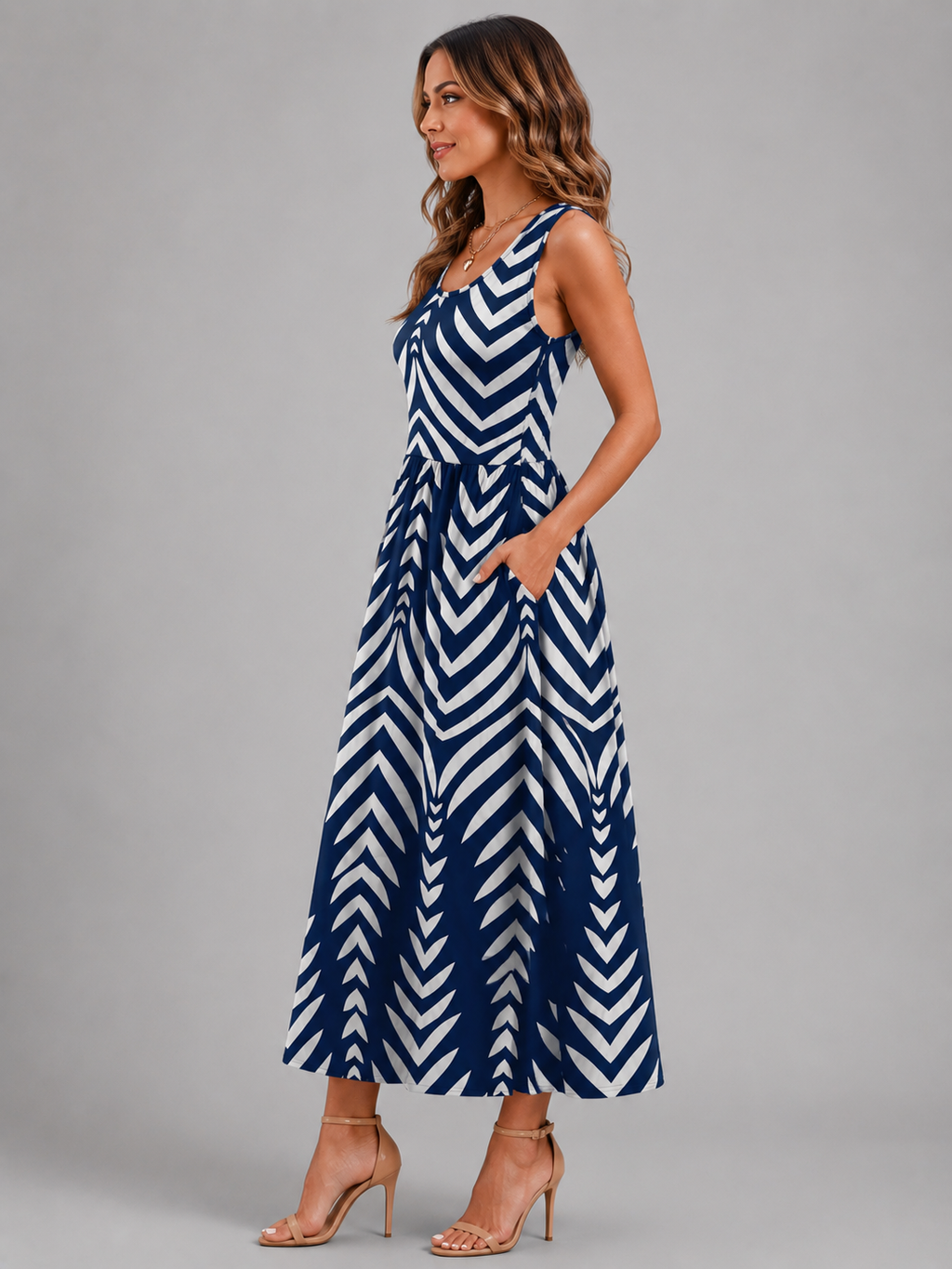 Franziska | Vestido midi boho con escote halter