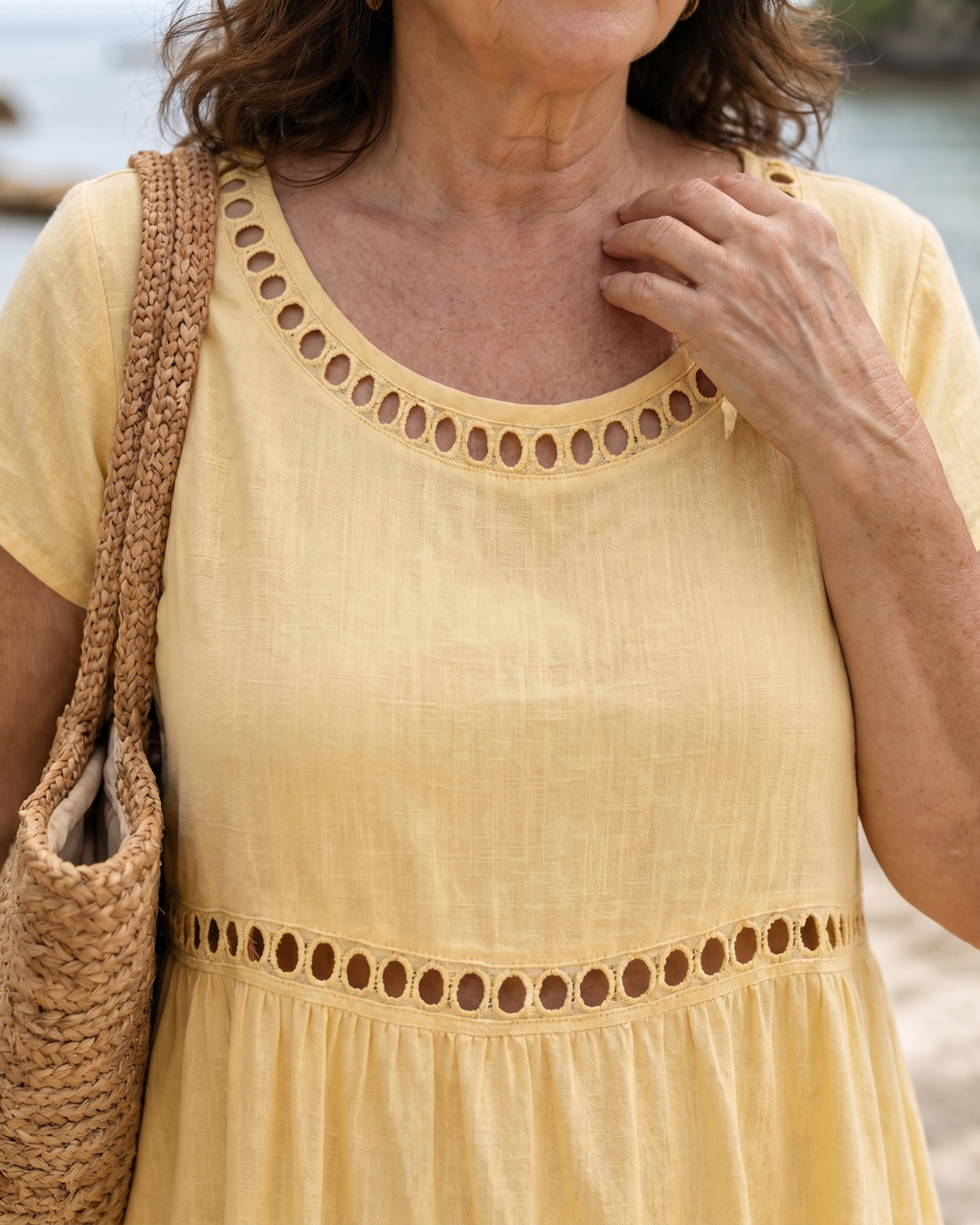 Sormane | Vestido texturizado a la rodilla