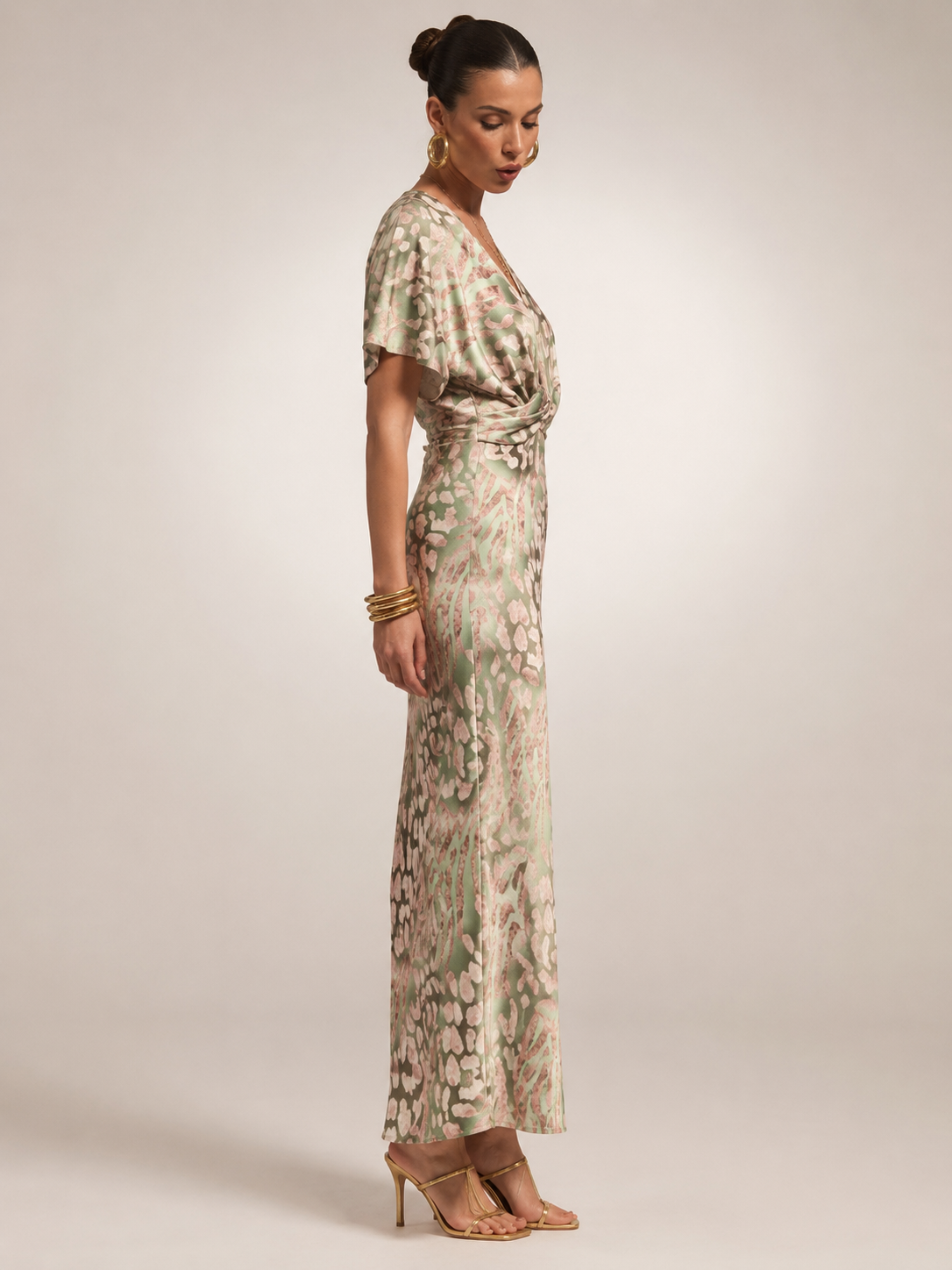 Stella | Vestido maxi con estampado abstracto