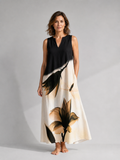 Irmgard | Vestido maxi de otoño suave