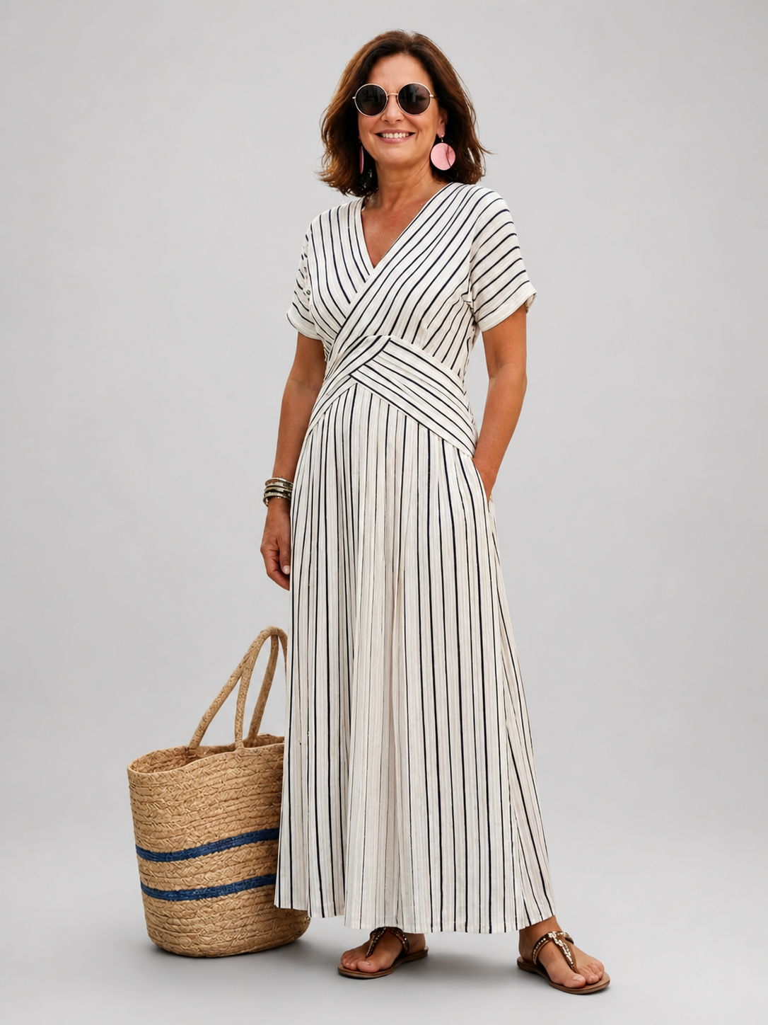 Sophia | Vestido midi con efecto cruzado