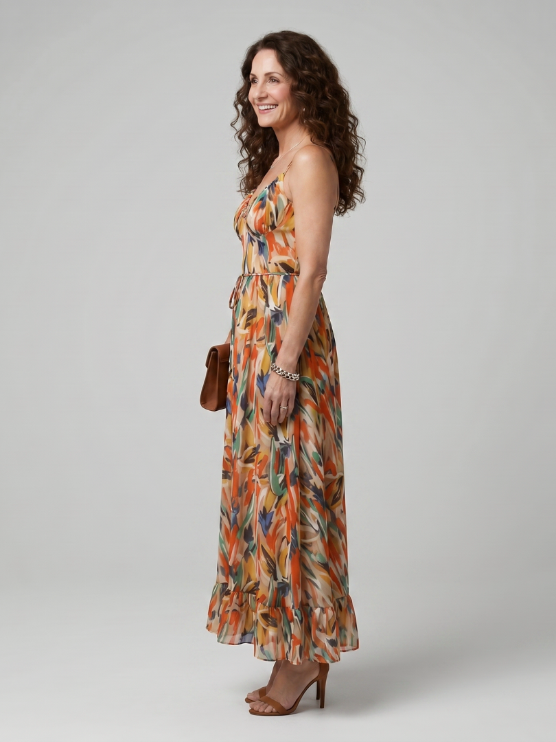 Dorothea | Vestido midi de tirantes finos