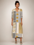 Christel | Vestido maxi boho con estampado patchwork