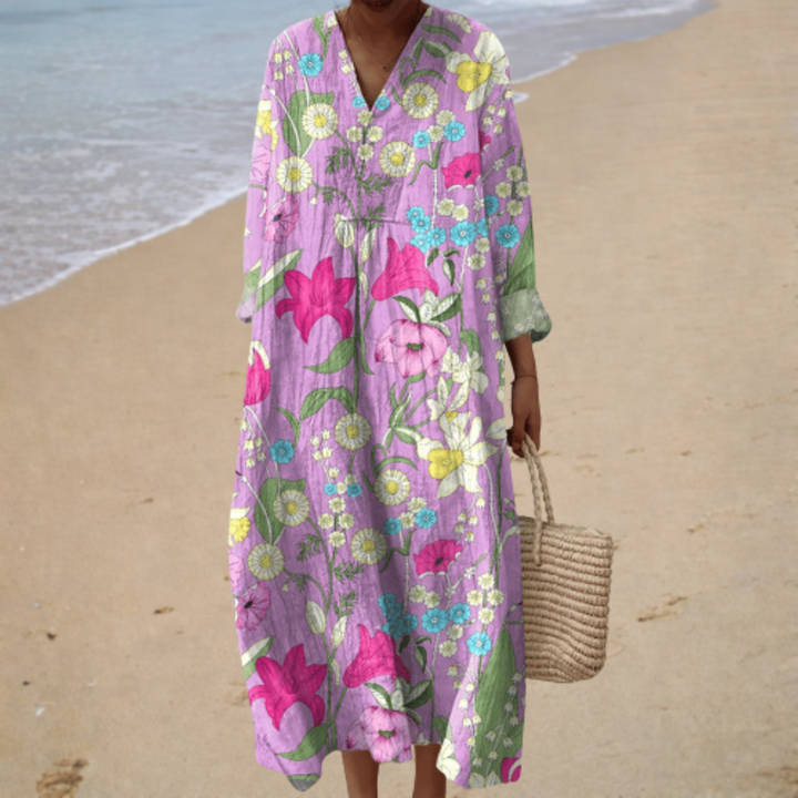 Vestido de Verano Estampado Favorecedor - Zelira