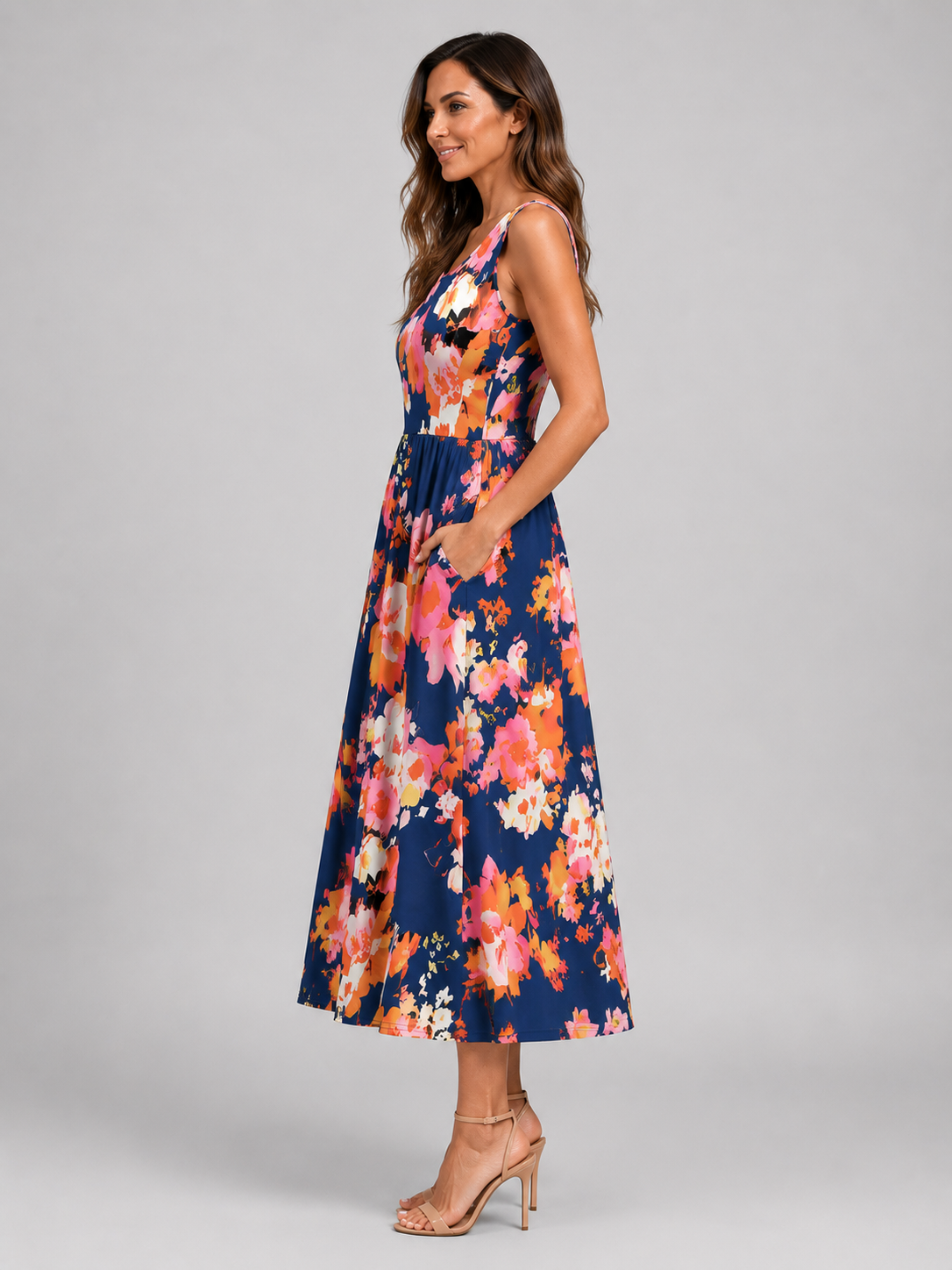 Franziska | Vestido midi boho con escote halter