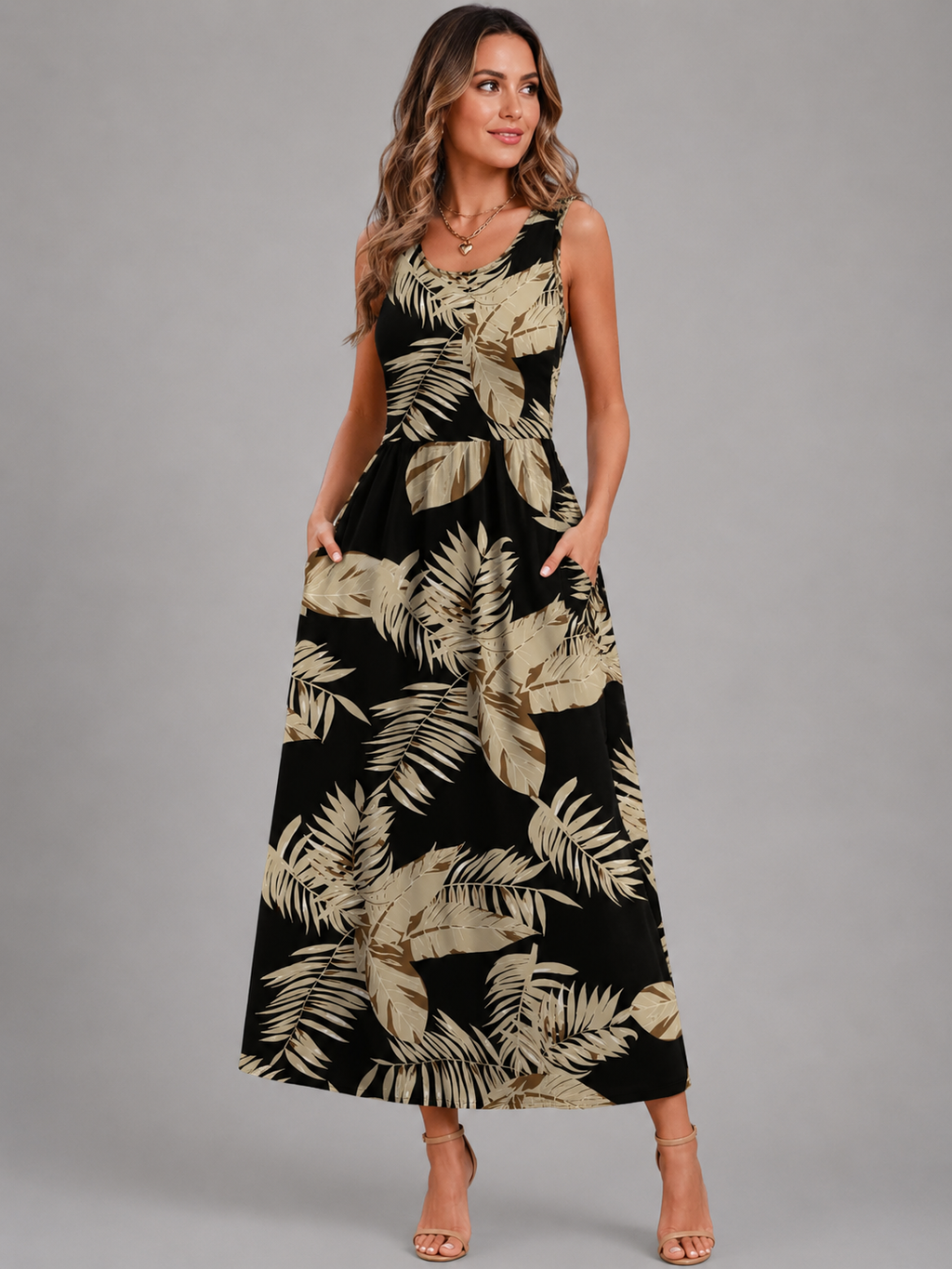 Franziska | Vestido midi boho con escote halter