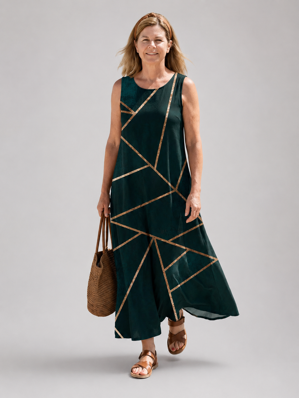 Elara | Vestido midi Calm Tide