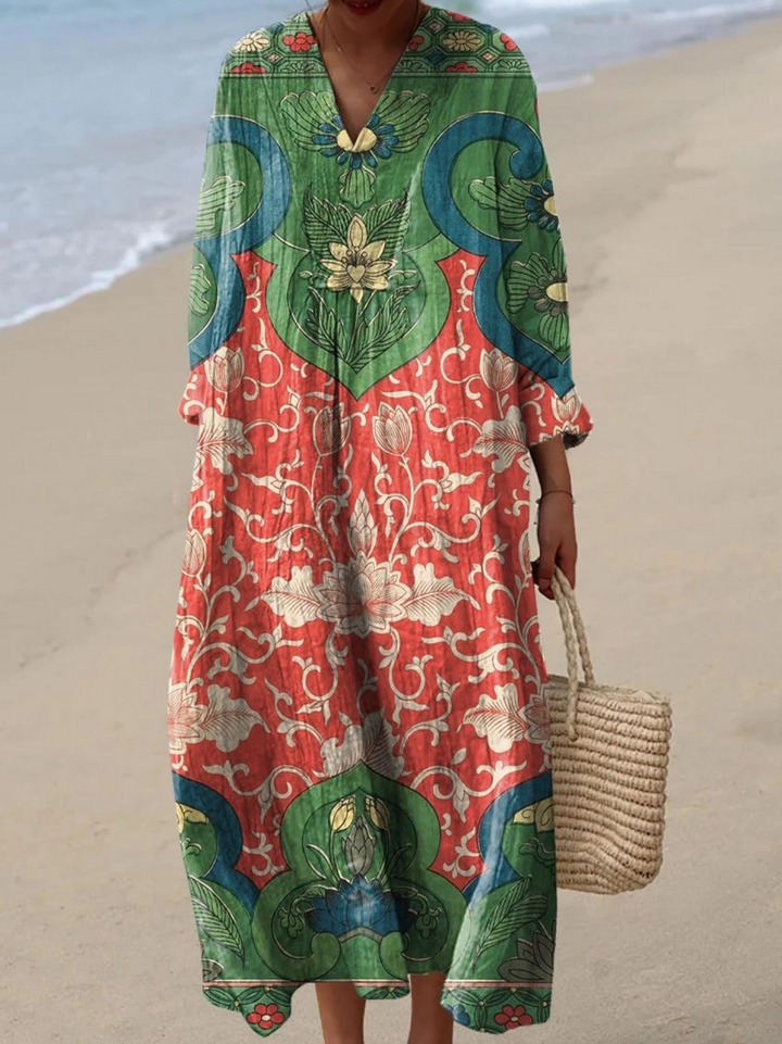 Elvira, Vestido ligero primaveral de manga larga de Zelira