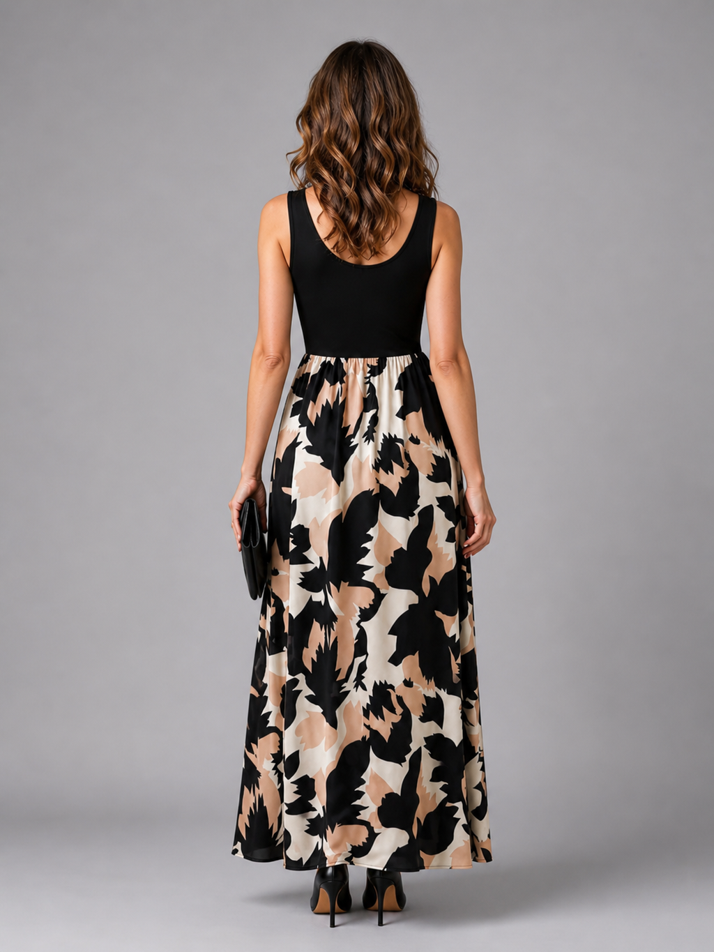 Andrea | Vestido de noche con detalles de contraste