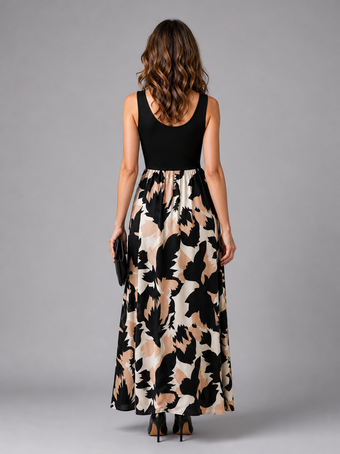 Andrea | Vestido de noche con detalles de contraste